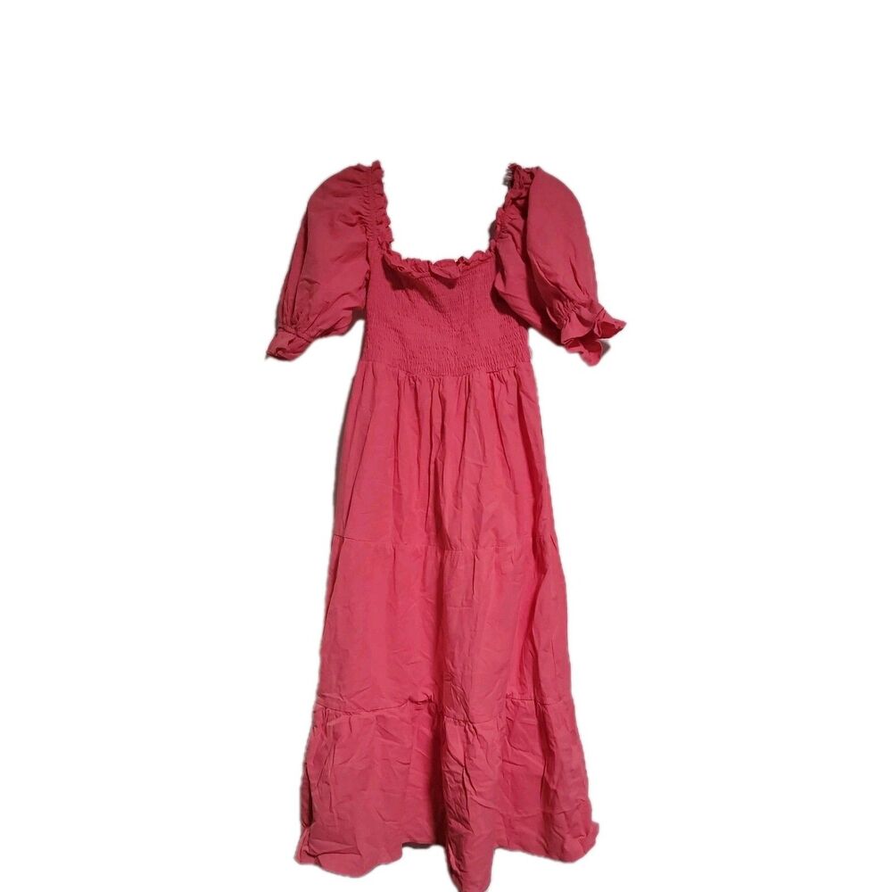 Pomander Place Pink Size Small Midi Short Sleeve Dress
